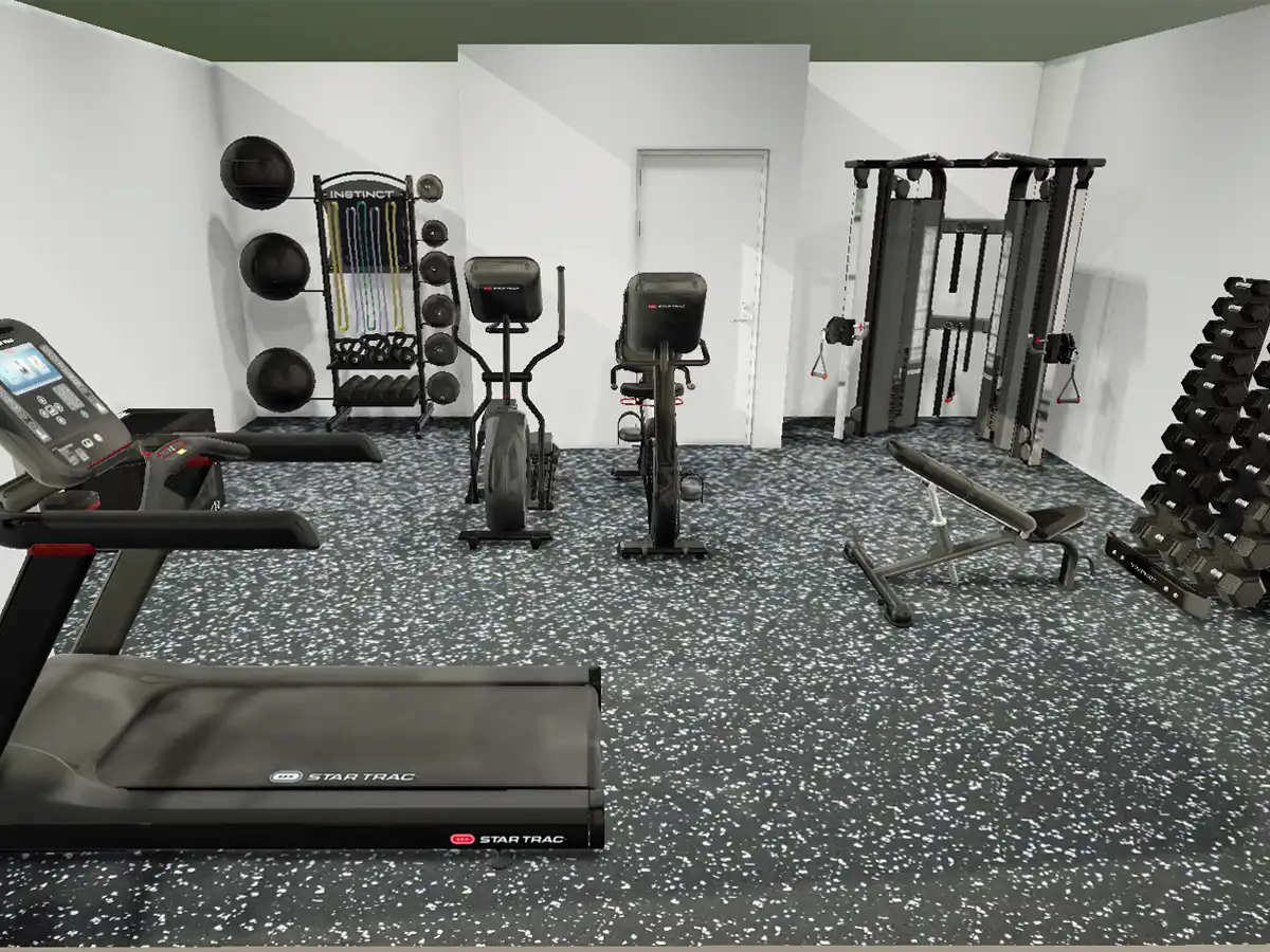 Gym layout design for Fair Oaks Condominiums gym Tampa FL