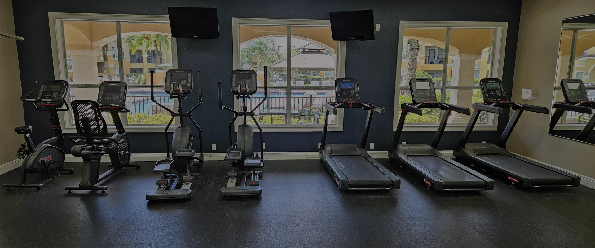 Trinity Club Apartment gym showing Star Trac cardio equipment, Trinity, FL