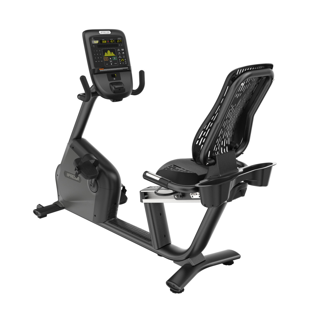 Precor RBK 835 Recumbent Bike left angle view