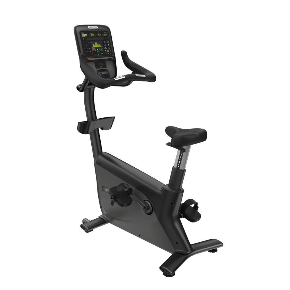 Precor UBK 835 Upright Bike left angle view