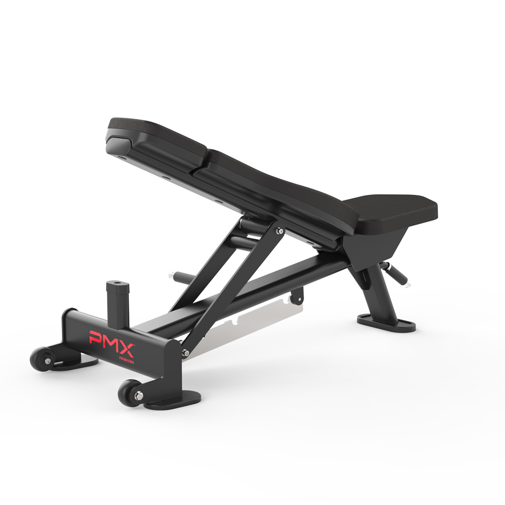 PMX Essential adjustable flat-incline bench rear angle view