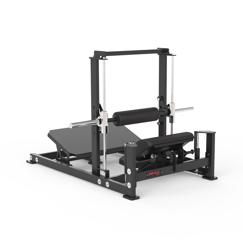 PMX Promaxima Essential 3D Hip Thruster strength machine front angle view