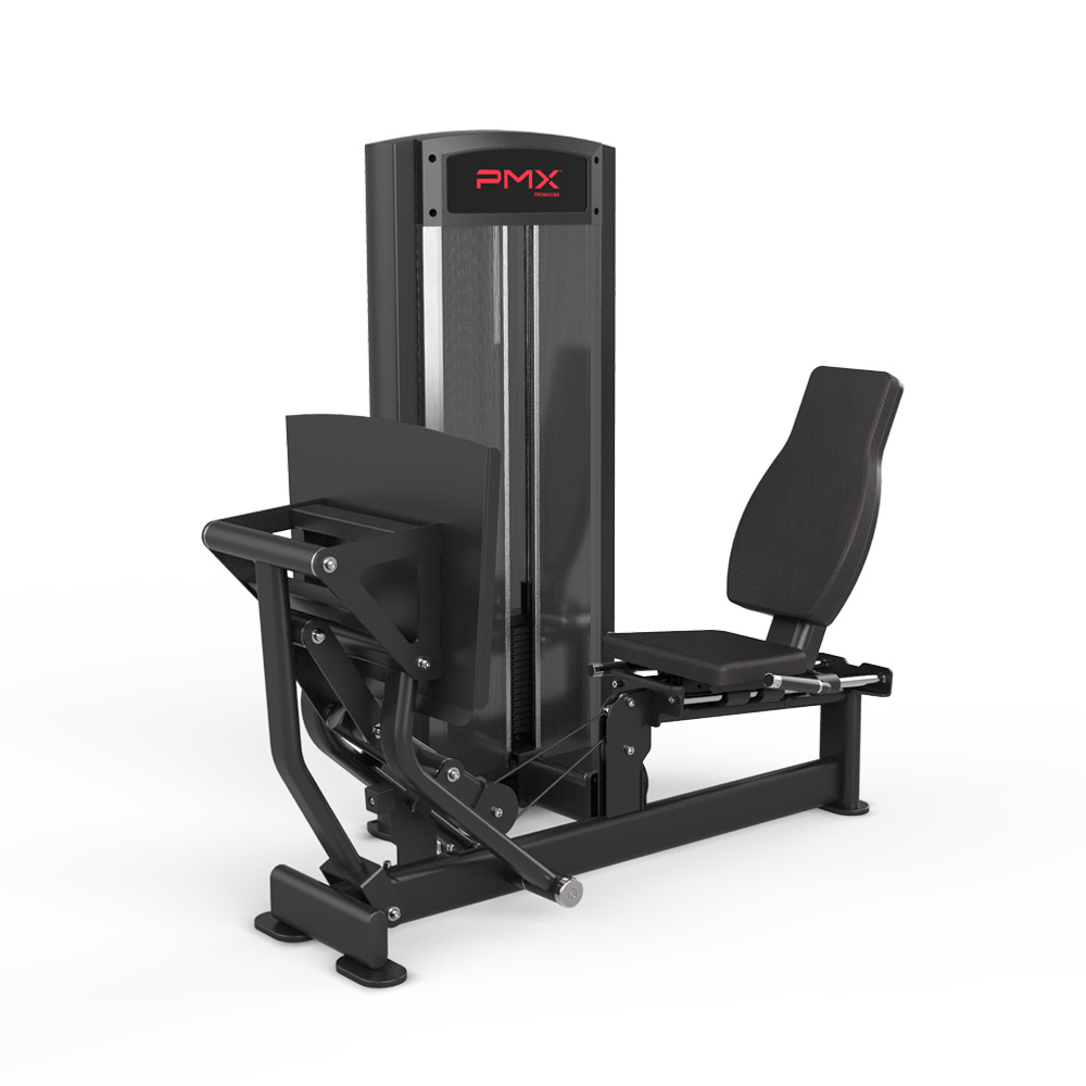 PMX Promaxima Essential Leg Press and Calf Raise strength machine front angle view
